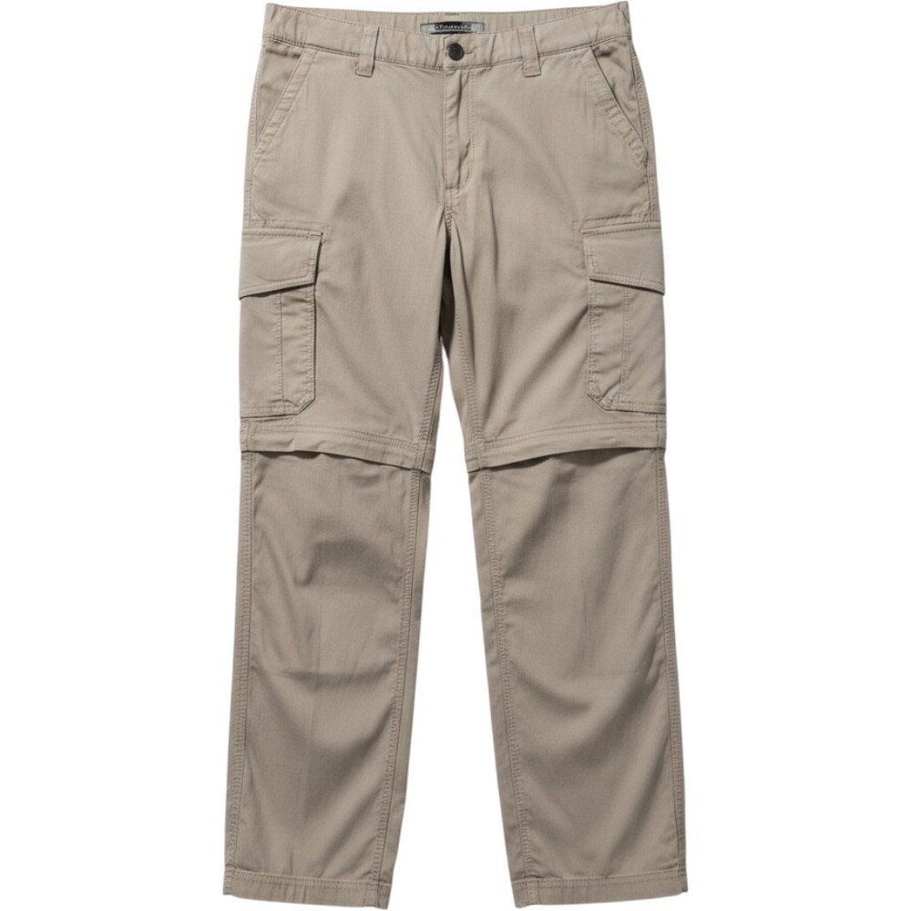 BC Clothing Mens Convertible Cargo Pants Tan Khaki Zip Off Hiking Outdoor 32x28